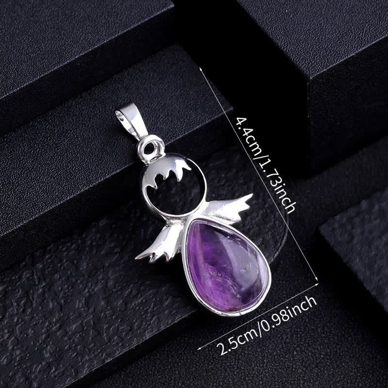 Collier pendentif en forme d'aile d'ange en cristal Olivenorma