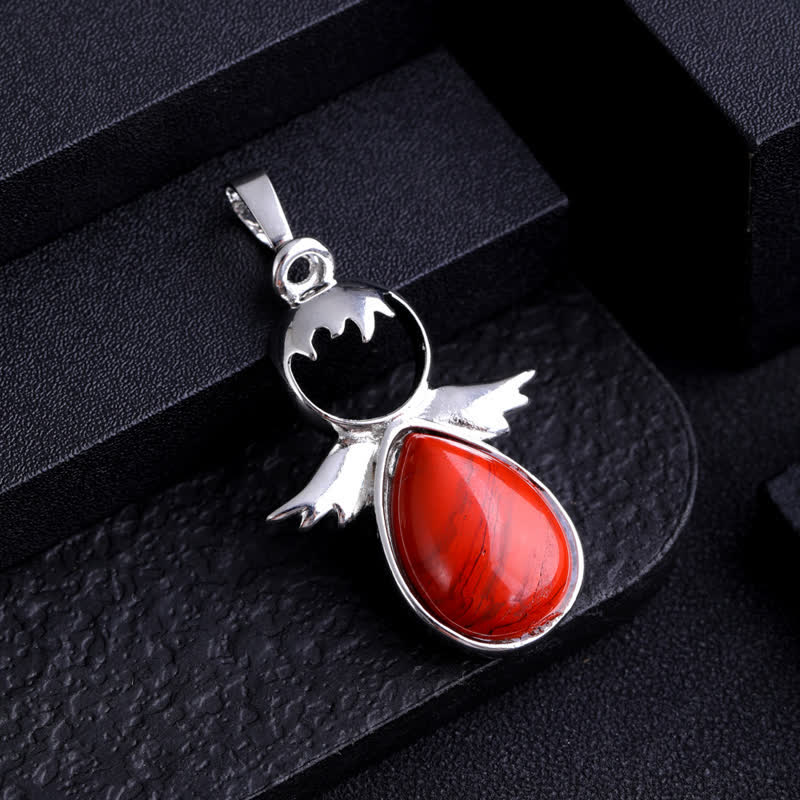 Collier pendentif en forme d'aile d'ange en cristal Olivenorma