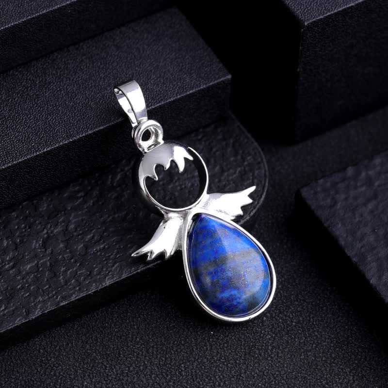 Collier pendentif en forme d'aile d'ange en cristal Olivenorma
