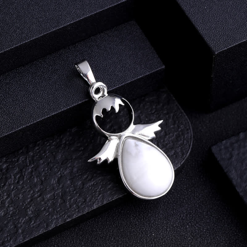 Collier pendentif en forme d'aile d'ange en cristal Olivenorma