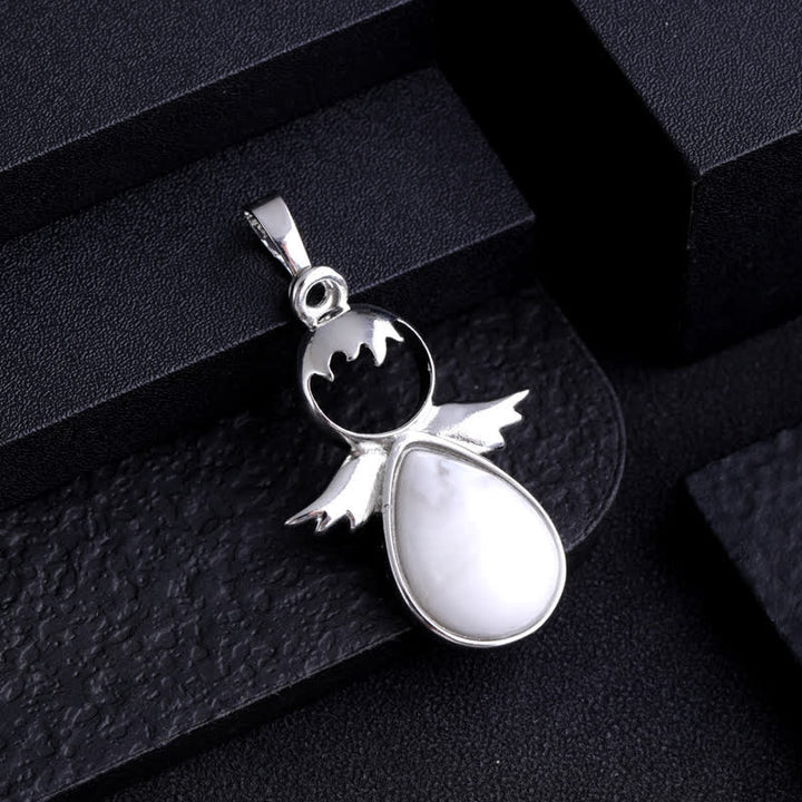Collier pendentif en forme d'aile d'ange en cristal Olivenorma