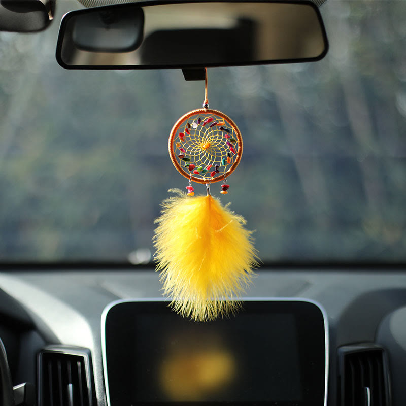 Ornement à suspendre attrape-rêves en cristal de chakra fait main Olivenorma