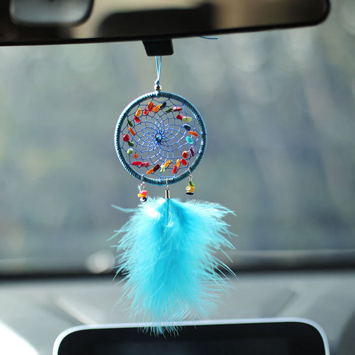 Ornement à suspendre attrape-rêves en cristal de chakra fait main Olivenorma