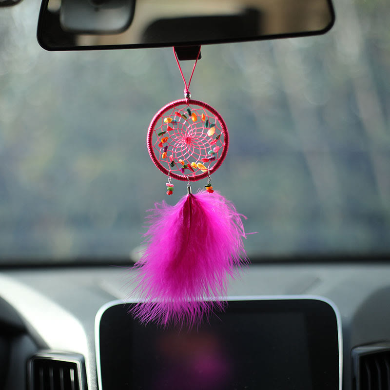 Ornement à suspendre attrape-rêves en cristal de chakra fait main Olivenorma