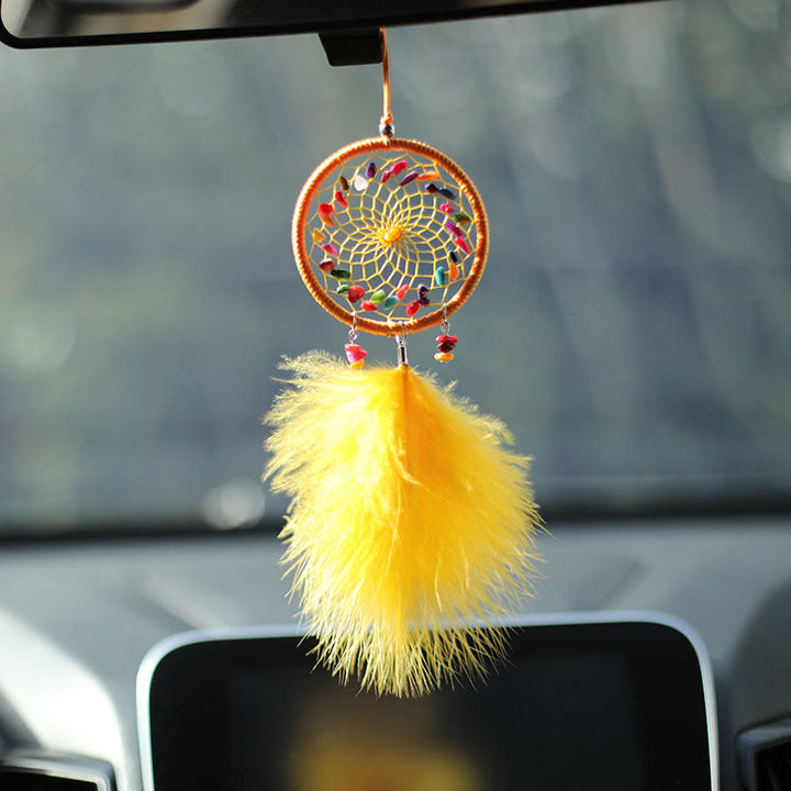 Ornement à suspendre attrape-rêves en cristal de chakra fait main Olivenorma