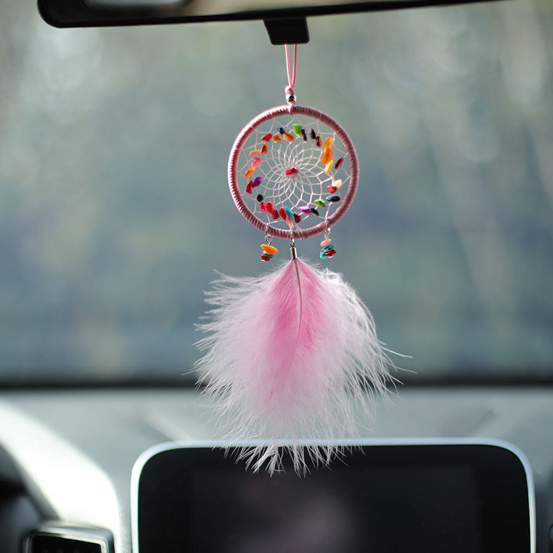 Ornement à suspendre attrape-rêves en cristal de chakra fait main Olivenorma