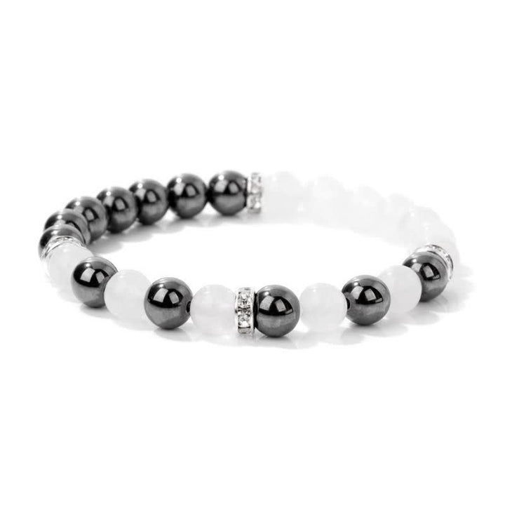 Bracelet en perles contrastées multicolores en pierre naturelle Olivenorma