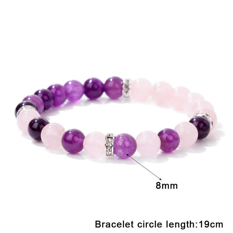 Bracelet en perles contrastées multicolores en pierre naturelle Olivenorma