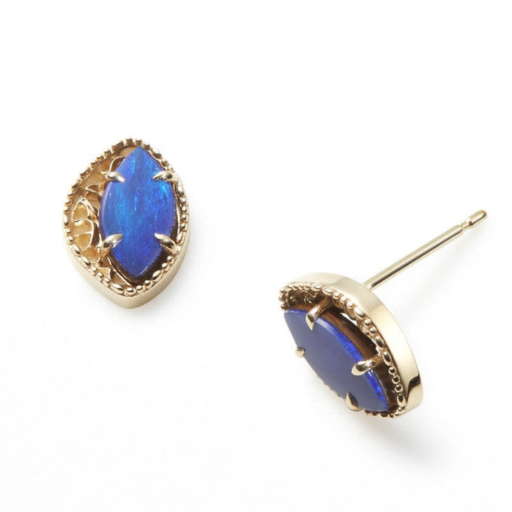 Ensemble de bijoux en forme de marquise avec opale bleue naturelle Olivenorma