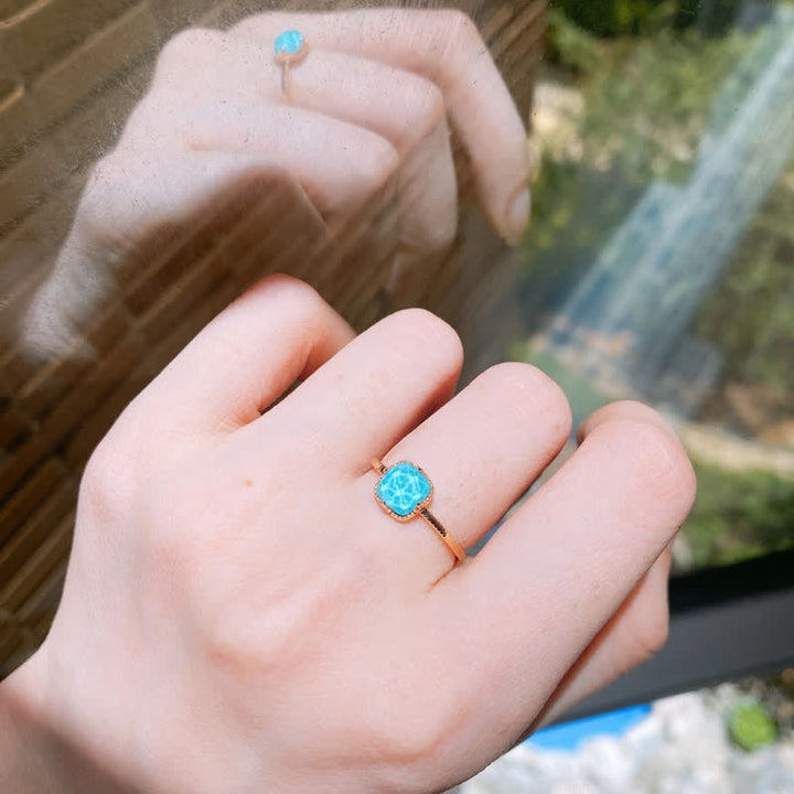 Ensemble de bijoux avec collier, boucles d'oreilles et bague en aigue-marine naturelle Olivenorma