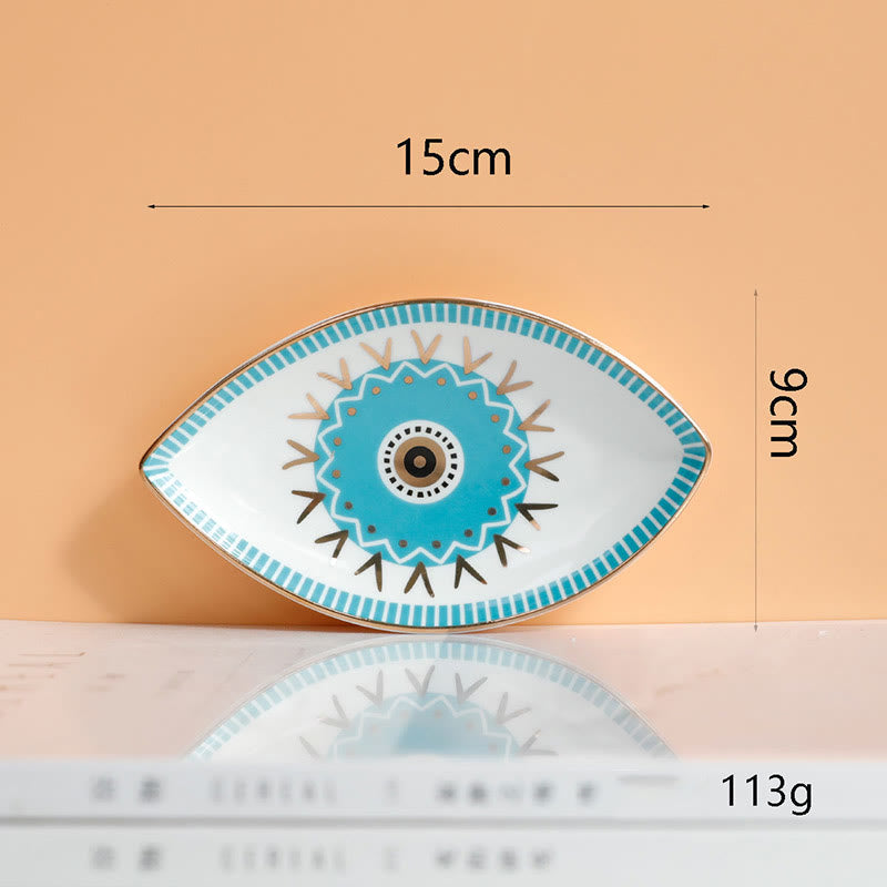 Plateau porte-bijoux en céramique Olivenorma Evil Eye
