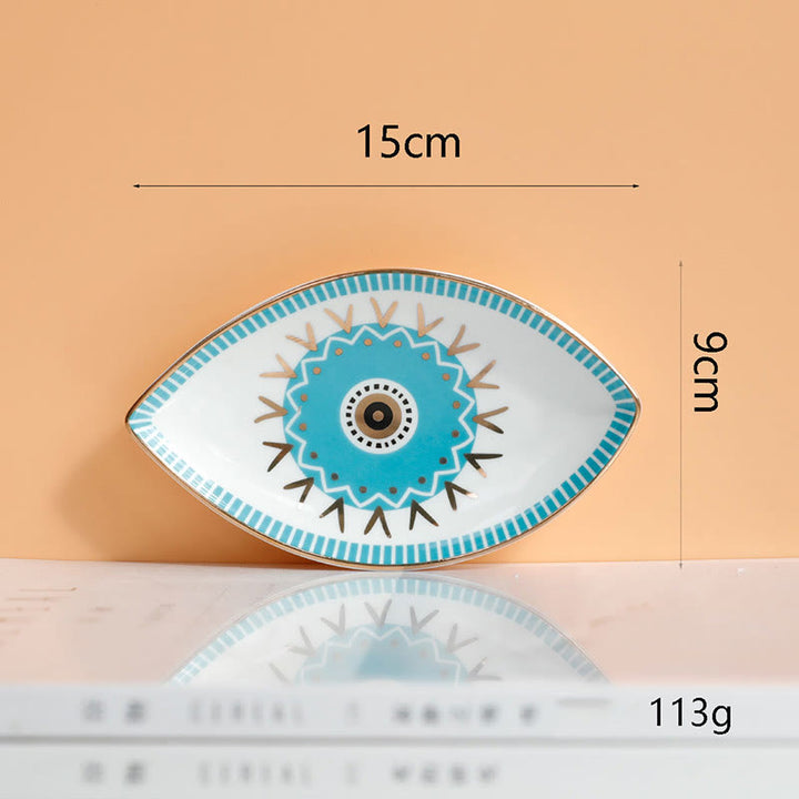 Plateau porte-bijoux en céramique Olivenorma Evil Eye