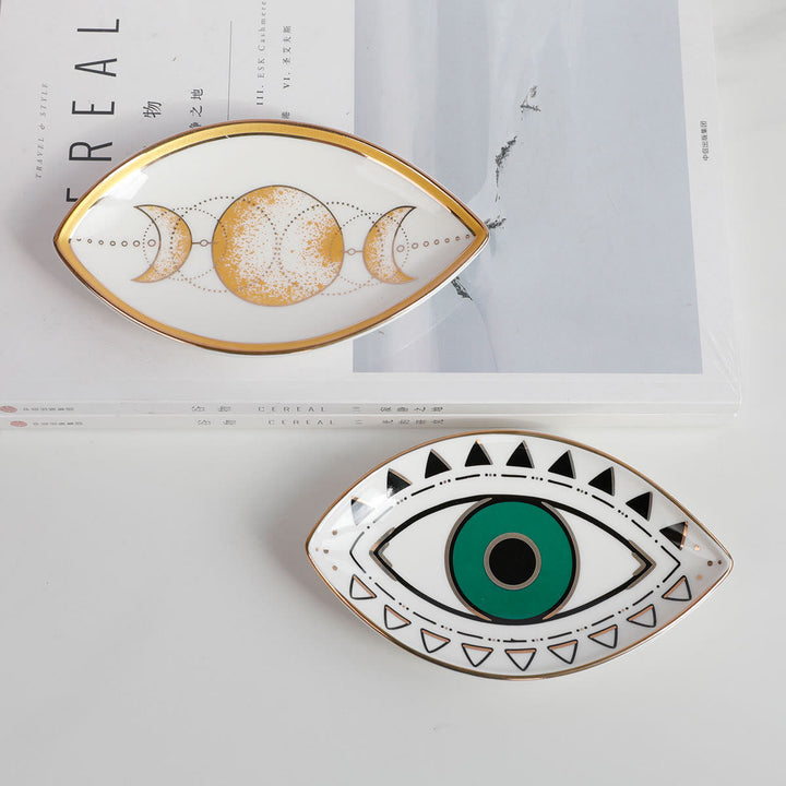 Plateau porte-bijoux en céramique Olivenorma Evil Eye