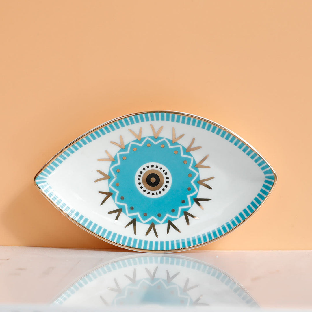 Plateau porte-bijoux en céramique Olivenorma Evil Eye