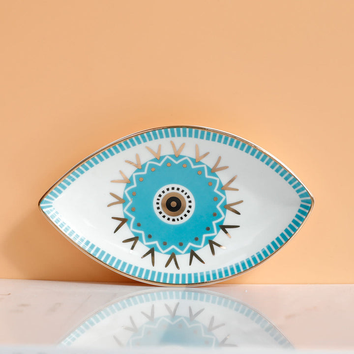Plateau porte-bijoux en céramique Olivenorma Evil Eye