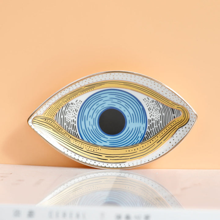 Plateau porte-bijoux en céramique Olivenorma Evil Eye
