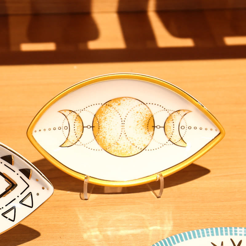 Plateau porte-bijoux en céramique Olivenorma Evil Eye