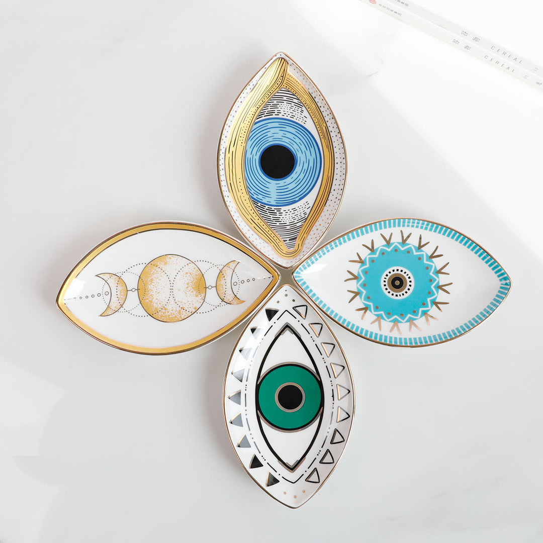 Plateau porte-bijoux en céramique Olivenorma Evil Eye