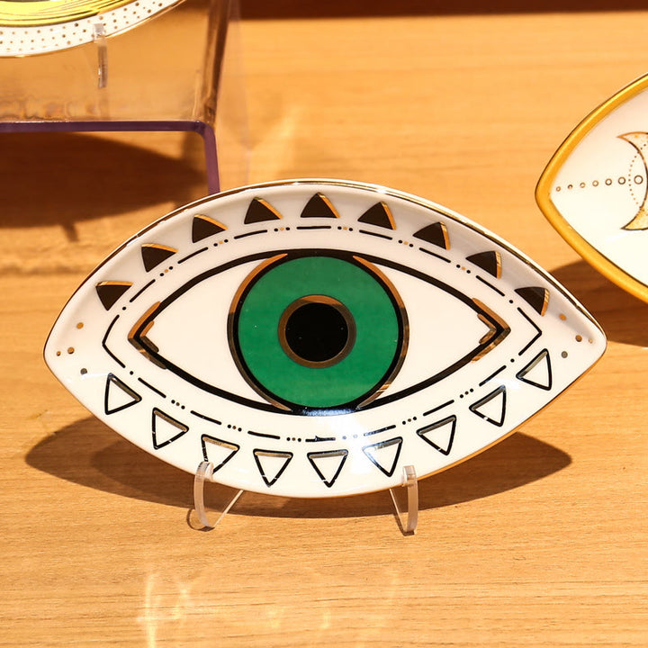 Plateau porte-bijoux en céramique Olivenorma Evil Eye