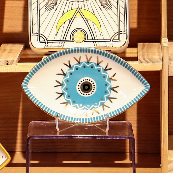 Plateau porte-bijoux en céramique Olivenorma Evil Eye