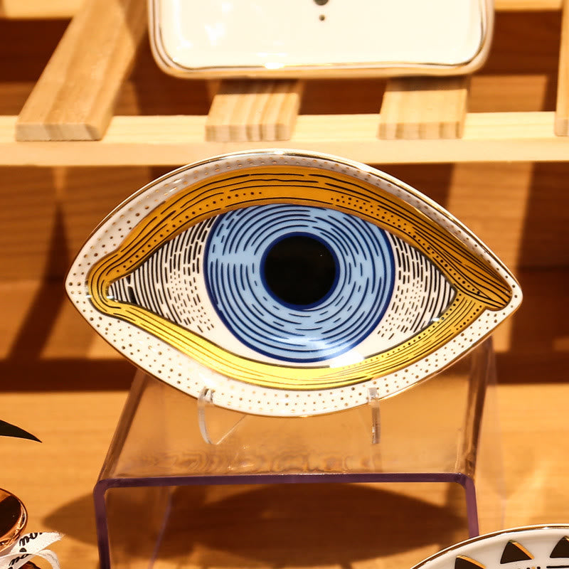 Plateau porte-bijoux en céramique Olivenorma Evil Eye
