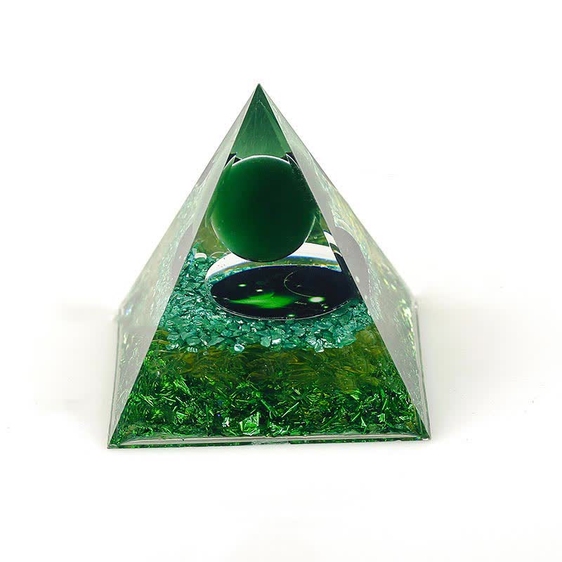 Pyramide d'orgone constellation en pierre naturelle Olivenorma de 6 cm