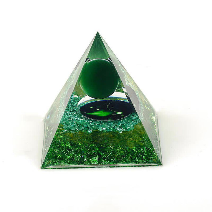 Pyramide d'orgone constellation en pierre naturelle Olivenorma de 6 cm