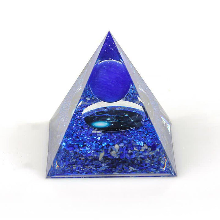 Pyramide d'orgone constellation en pierre naturelle Olivenorma de 6 cm