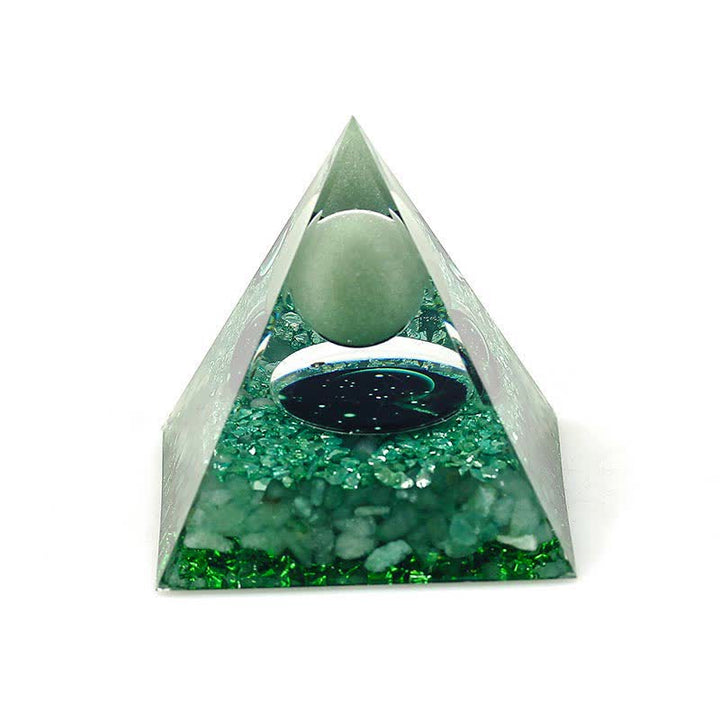 Pyramide d'orgone constellation en pierre naturelle Olivenorma de 6 cm