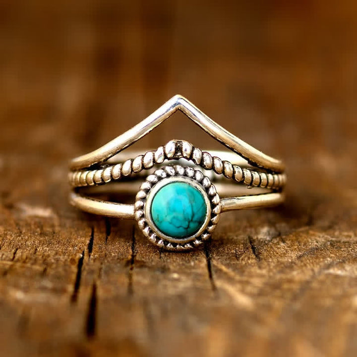 Bague creuse en turquoise tendance Olivenorma