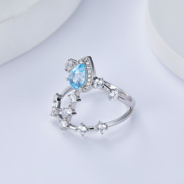 Bague en argent 925 avec topaze naturelle Olivenorma