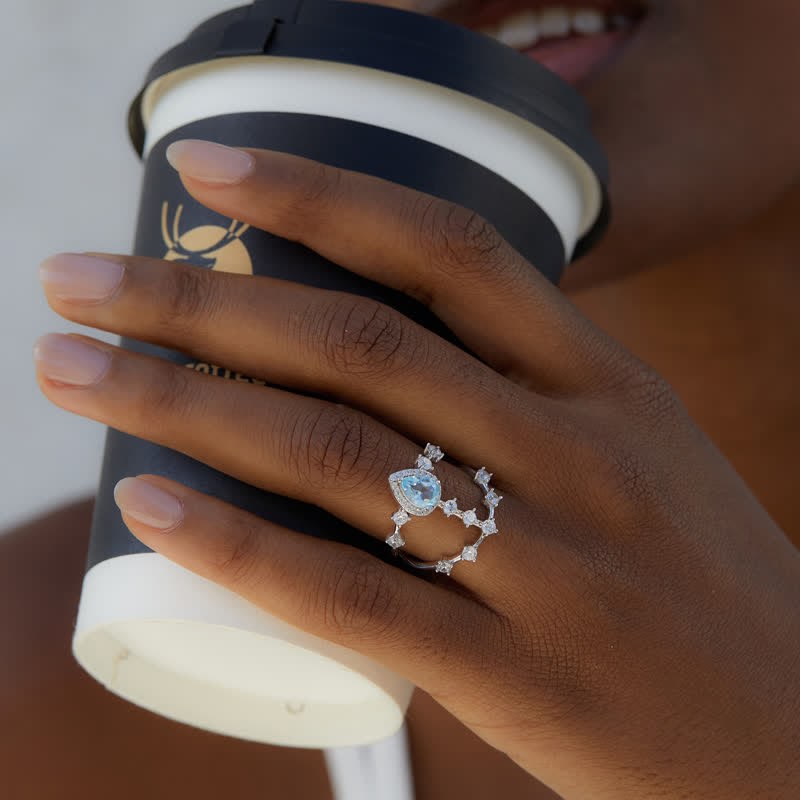 Bague en argent 925 avec topaze naturelle Olivenorma