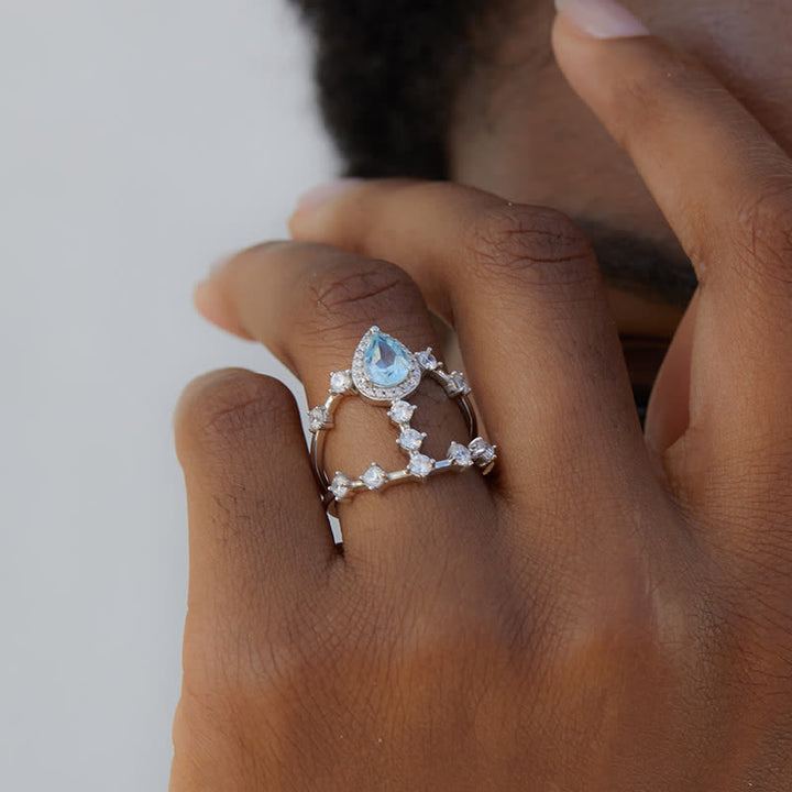 Bague en argent 925 avec topaze naturelle Olivenorma