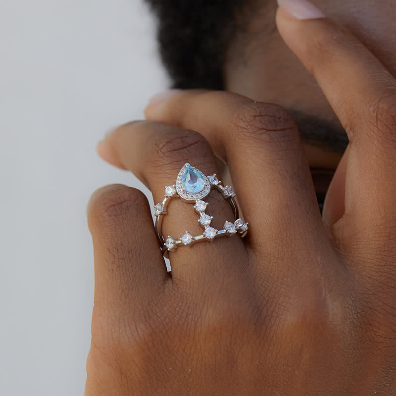 Bague en argent 925 avec topaze naturelle Olivenorma