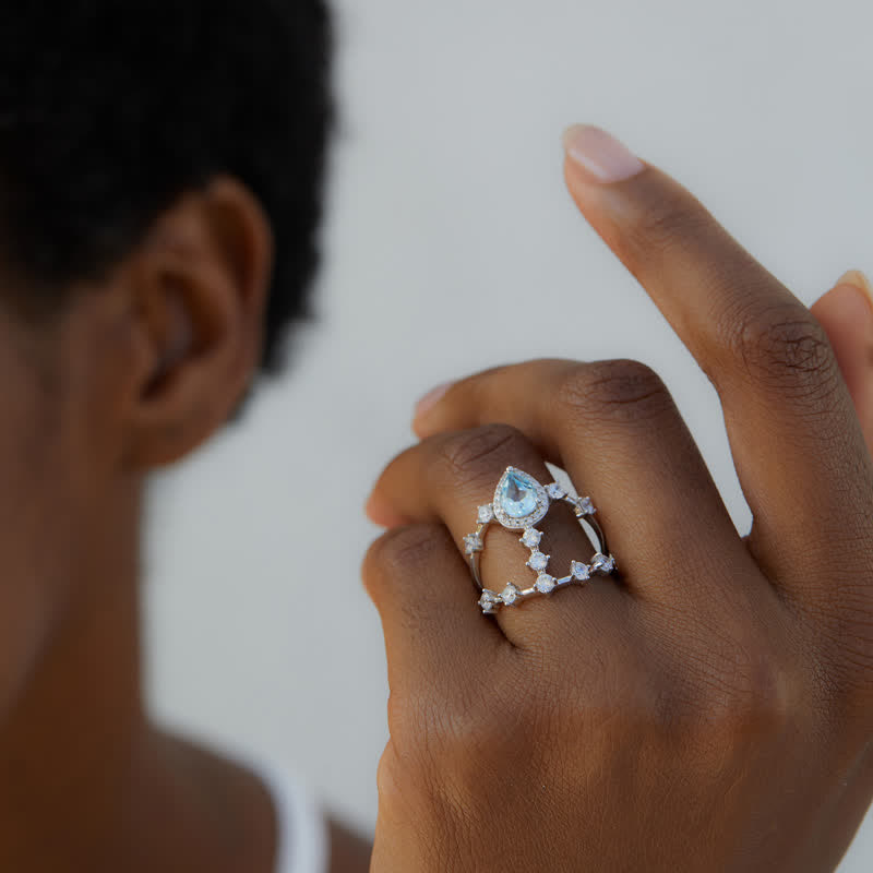 Bague en argent 925 avec topaze naturelle Olivenorma