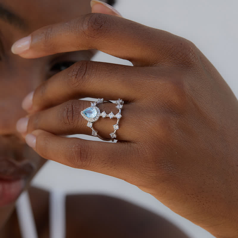 Bague en argent 925 avec topaze naturelle Olivenorma