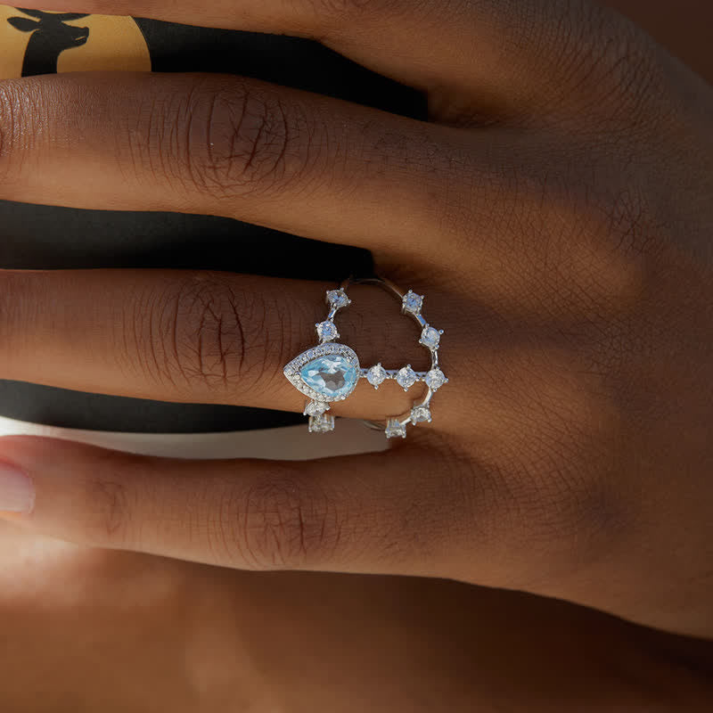 Bague en argent 925 avec topaze naturelle Olivenorma