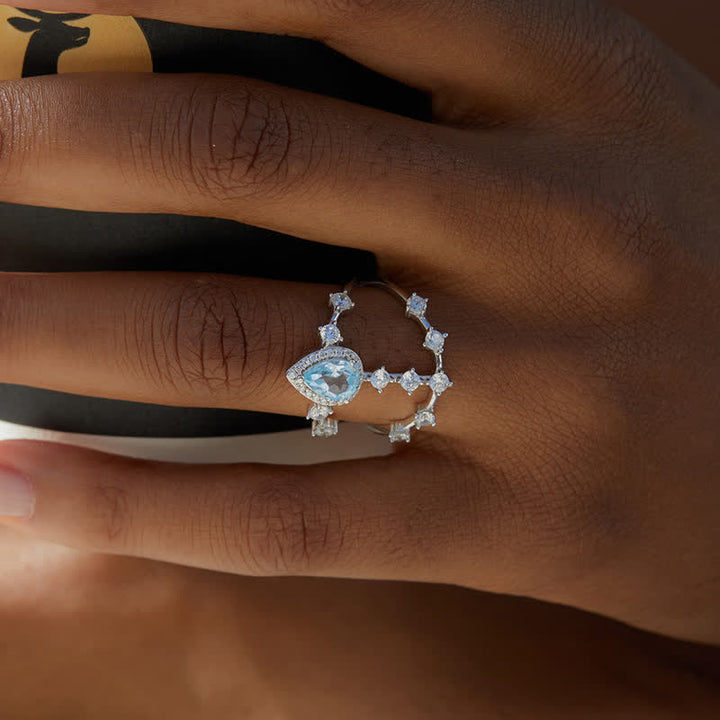 Bague en argent 925 avec topaze naturelle Olivenorma