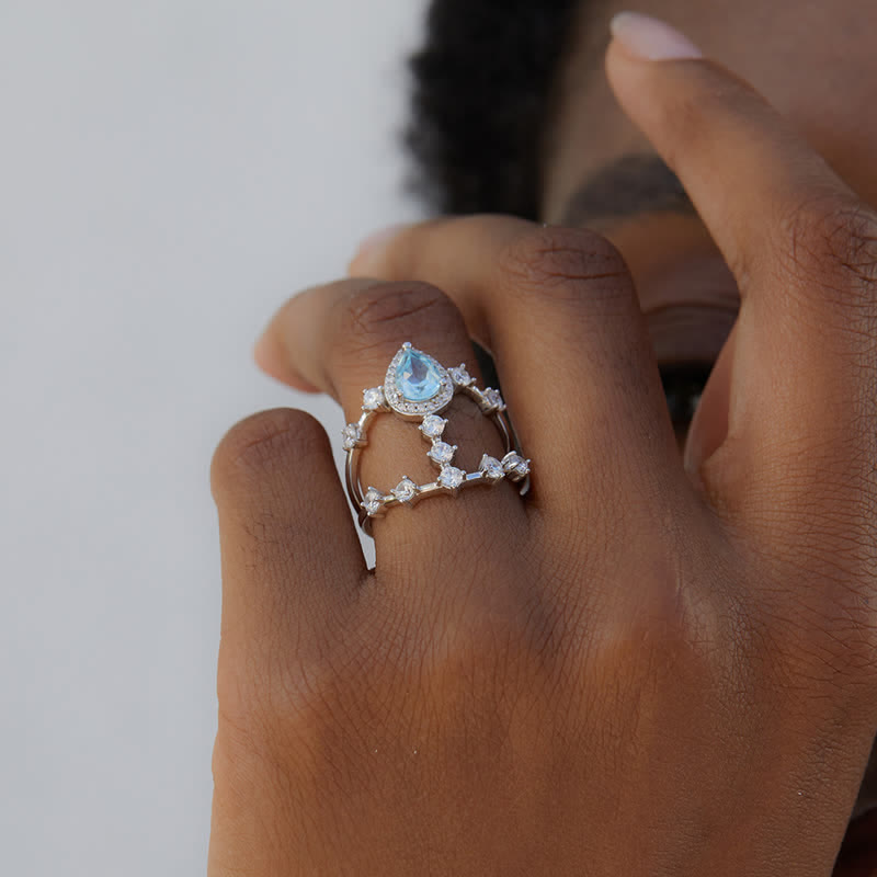 Bague en argent 925 avec topaze naturelle Olivenorma