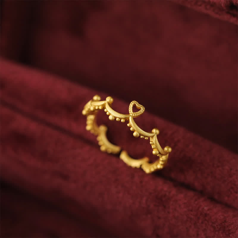 Bague double couche avec couronne ondulée en opale naturelle Olivenorma