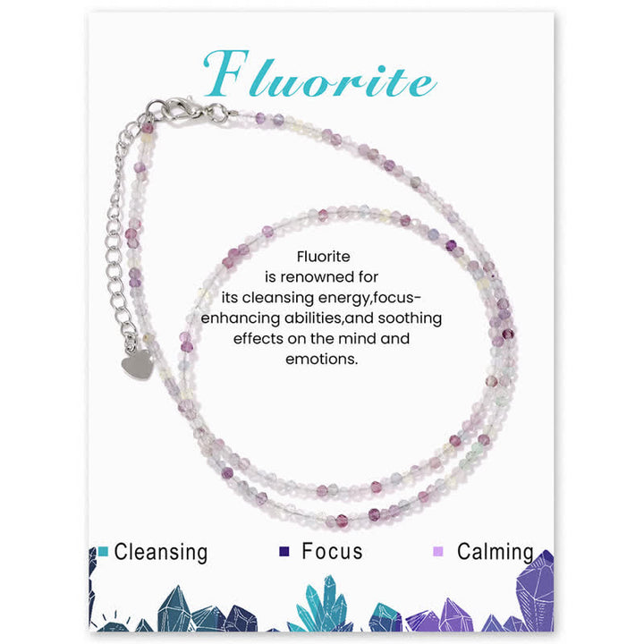 Collier de clavicule fine en perles de pierre cardée Olivenorma