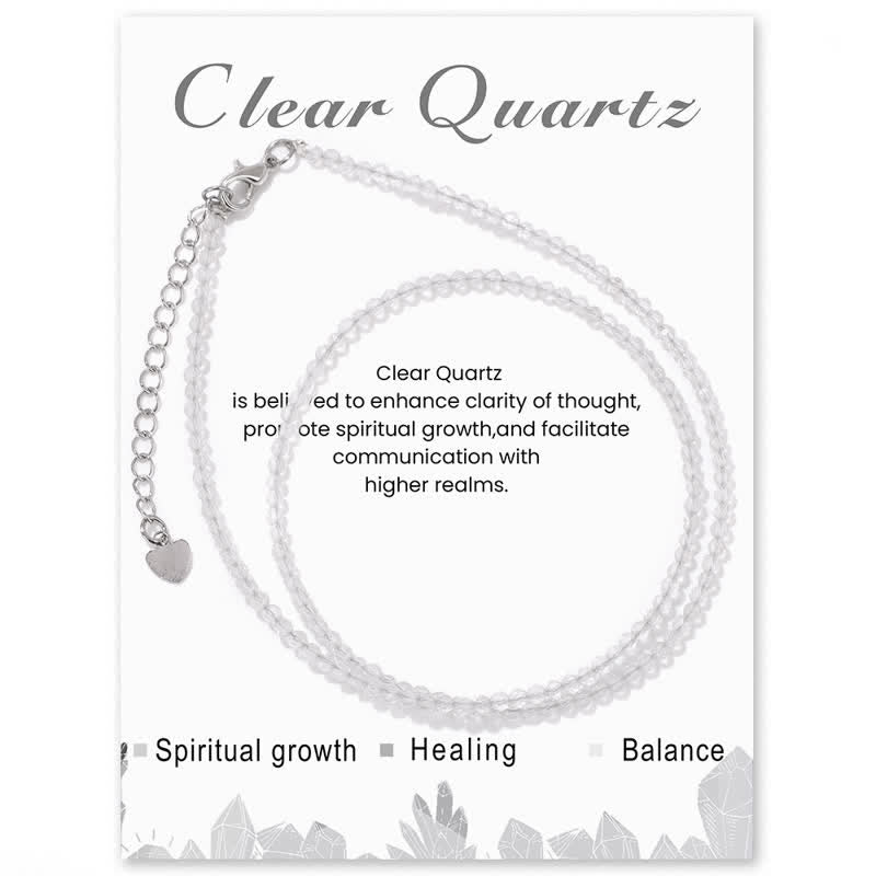 Collier de clavicule fine en perles de pierre cardée Olivenorma