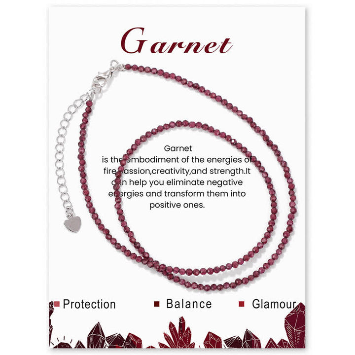 Collier de clavicule fine en perles de pierre cardée Olivenorma