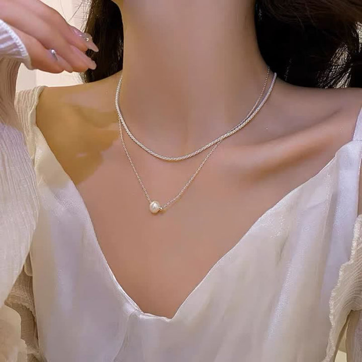 Collier pendentif coeur en zircon blanc opale Olivenorma