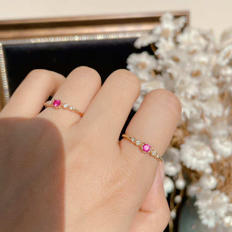 Collier et boucles d'oreilles en grenat délicat Olivenorma