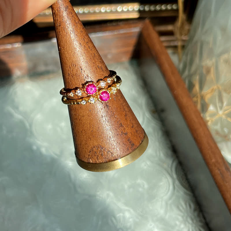 Collier et boucles d'oreilles en grenat délicat Olivenorma