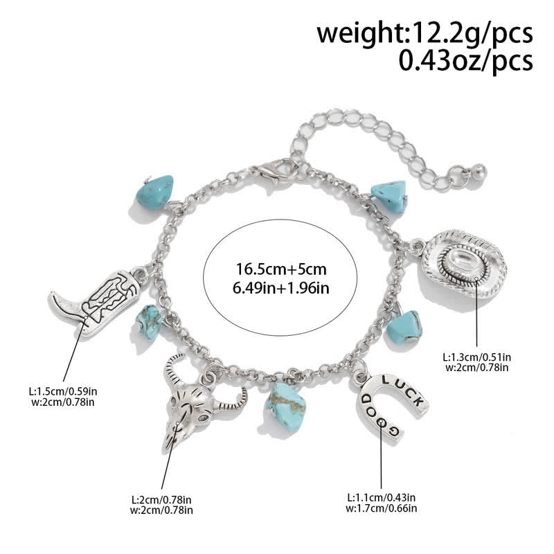 Collier bracelet turquoise style cowboy bohème Olivenorma