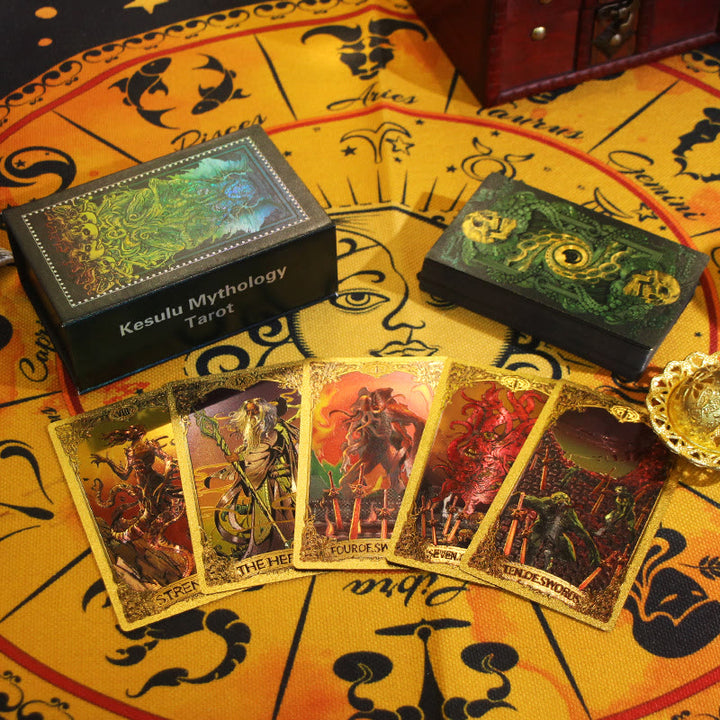 Carte de tarot divinatoire à collectionner Olivenorma Cthulhu Mythos Gold Foil