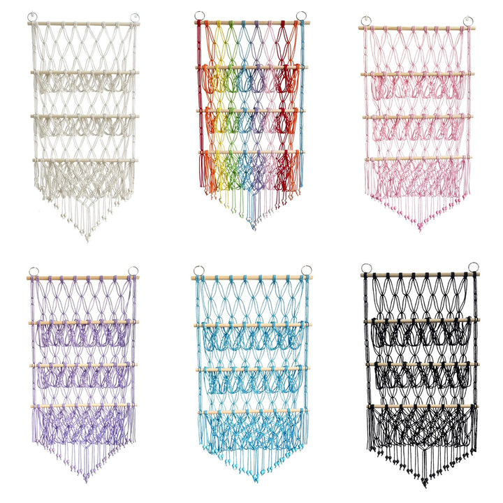 Support de rangement mural pour poupées en corde de coton fait main Olivenorma