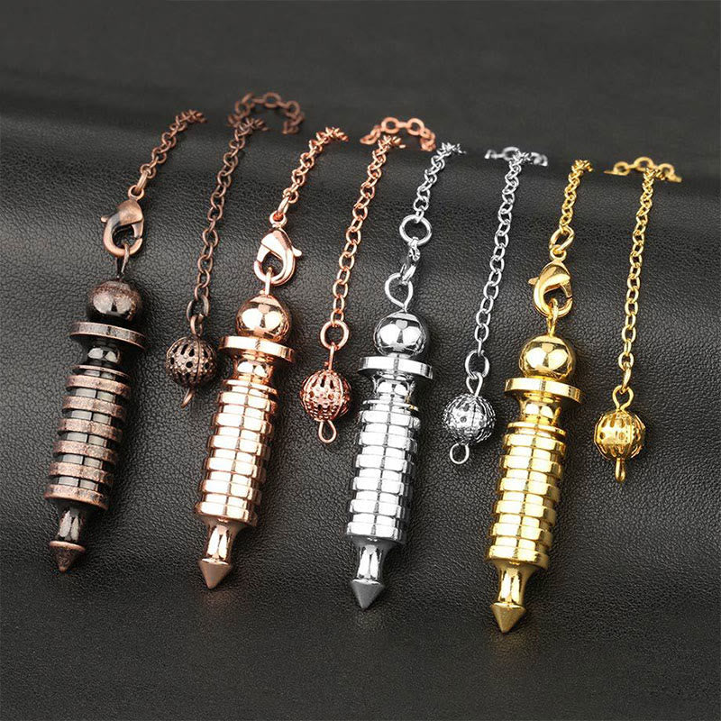 Pendule de guérison radiesthésique en métal Olivenorma Double ISIS